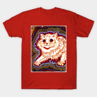 Cat : A Louis Wain abstract psychedelic Art Print T-Shirt